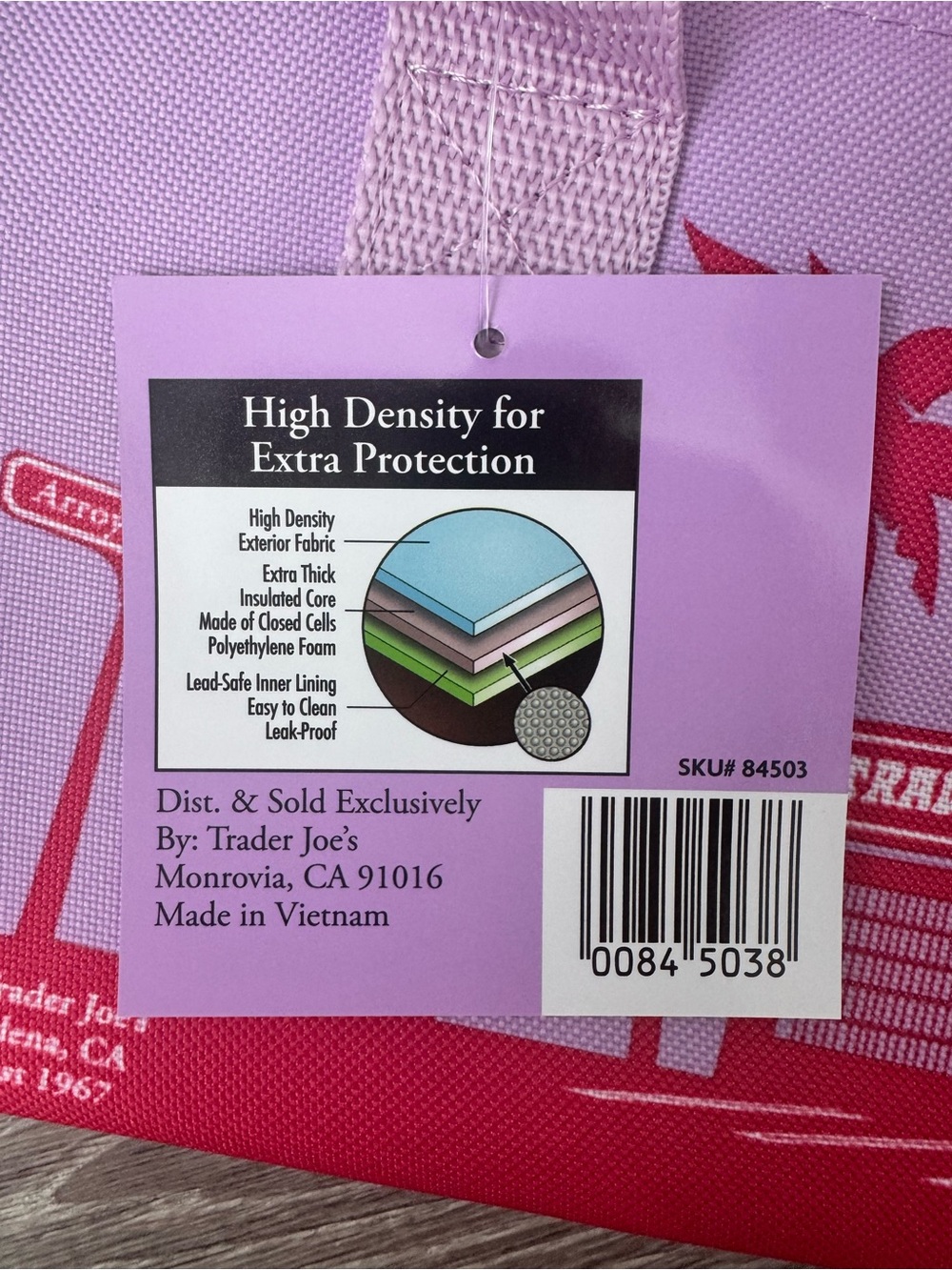 🩷Trader Joe's Mini Insulated Bag -  Pink - Picture 8 of 10